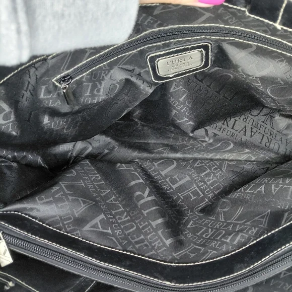 Furla Black Leather Tote - Picture 12 of 14